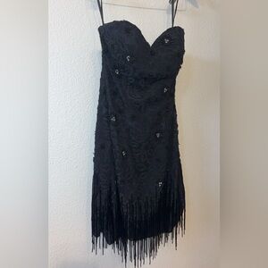 Cinderella divine Beaded black Floral Dress